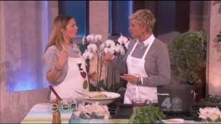 Drew Barrymore Making GO Veggie Vegan Pesto on The Ellen Show [upl. by Enrichetta112]