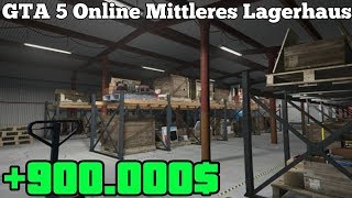 GTA 5 Online  Mittleres Lagerhaus  Alle Waren Verkaufen [upl. by Damaris]