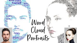 How to Create Word Cloud Text Portrait Designs [upl. by Pytlik]