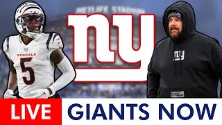 LIVE NY Giants Rumors News 2 Round Mock Draft  Top Free Agent Targets Ft Tee Higgins [upl. by Yung675]