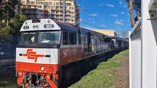 170824 6BM9 passing Homebush Goods Platform [upl. by Akyeluz]