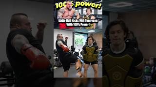 Eddie Hall Kicks Will Tennyson With 100 Power boxing [upl. by Greerson]