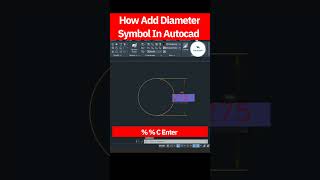 How add diameter symbol in AutoCAD autocad commandviral shorts symbols [upl. by Haleemak]