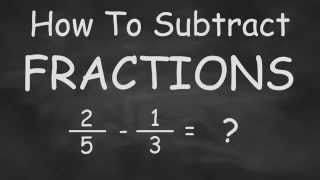 How To Subtract Fractions  Quick and Easy Fractions [upl. by Hardner]