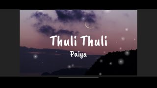 Thuli Thuli lyrics with translation  Paiya  karthiTamannah [upl. by Emrich]