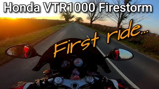 Honda VTR1000 Firestorm first ride [upl. by Meehyrb]