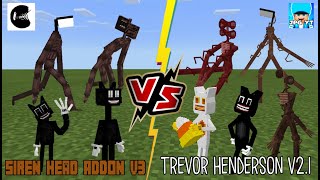 Siren Head amp Cartoon Cat V3 Bendythedemon18 VS Trevor Henderson Creatures v2 JPGYT Minecraft PE [upl. by Uriah]