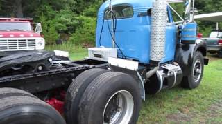 1963 B Model Mack 18 speed Quadruplex [upl. by Micaela972]