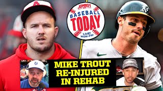 Mike Trout facing more injury concerns  Baseball Today [upl. by Noived]