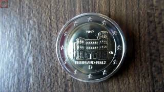 2 Euro Sondermünze Porta Nigra  Rheinland Pfalz  Bundesländerserie 2017 [upl. by Vernita]