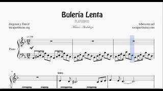 Bulería Lenta Partitura de Piano Solo por diegosax [upl. by Leeda]