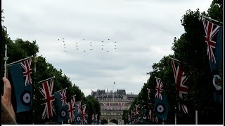 RAF 100  Flypast from the Mall 10th July 2018 [upl. by Arrej]