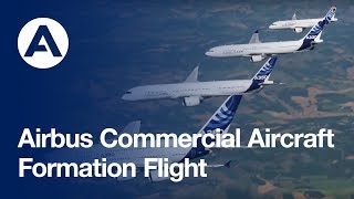 Airbus Commercial Aircraft  Formation Flight [upl. by Alhahs]