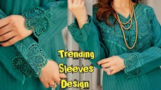 Trending Sleeves Cutwork DesignBeautiful Stylish Sleeves DesignLawnCotton Creative Sleeves Design [upl. by Aicercal]