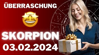 SKORPION ♏️🎁 EINE GROSSE ÜBERRASCHUNG ⭐️ Horoskop  03Februar 2024 skorpion tarot [upl. by Kym233]