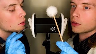 ASMR Deep Twin Ear Cleaning Exam amp Up Close Whispering Doctor Roleplay [upl. by Disraeli]