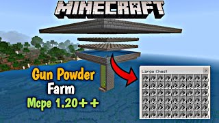 GUN POWDER FARM Mcpe 120 TUTORIAL GamerFronx [upl. by Wenda]