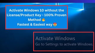 How to Activate Windows 10 amp 11 without the LicenseProduct Key  100 Proven and Easiest Way 2024😍 [upl. by Dolph]