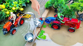 diy tractor mini cultivator machine with mini water pump science Project [upl. by Spearing725]