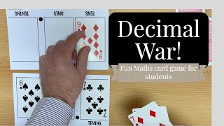 Decimal War  A fantastic game to learn decimal place value [upl. by Yracaz]