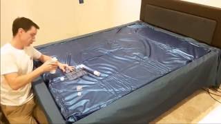 Waterbed Mattress installation from Aquaglow Waterbeds [upl. by Arratal]