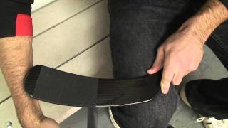 How To Tape A Hockey Stick Blade  HowToHockeycom [upl. by Nywnorb530]