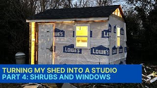 Turning my Shed into a Hobby Studio  Part 4 Shrubs and Windows [upl. by Hutner]