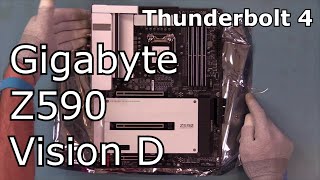 Gigabyte Z590 Vision D Thunderbolt 4 Motherboard Unboxing Review Overview [upl. by Raquela885]