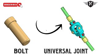 Universal Joint in SolidworksBoltAutocad3D Model akd cad solidworks [upl. by Goldsworthy370]