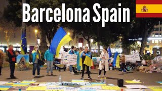 Barcelona Spain 🇪🇸  La Rambla  4K Night Walking Tour in 2022 [upl. by Auqenahc689]