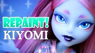 Repaint Kiyomi Monster High Haunted Doll Ooak Custom [upl. by Nomelc]