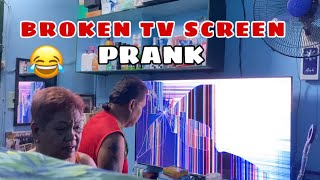 BROKEN TV SCREEN PRANK galit na galit sila [upl. by Nilak]