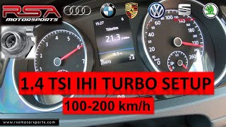 Golf 7  14 tsi 125 hp to 185hp  IHI Turbo Upgrade  Acceleration amp Top Speed amp 100  200 kmh Run [upl. by Namhar613]