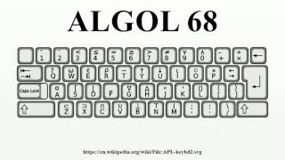 ALGOL 68 [upl. by Cleasta]