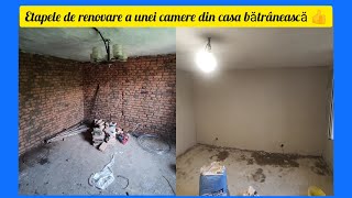 Etapele de renovare a unei camere din casa bătrânească de la țară 👍😉🤗 [upl. by Felita]