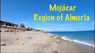 Mojácar Almeria Spain Walking Tour along a Playa in this popualar Expat Resort 100921 🇪🇸 [upl. by Nesbitt864]