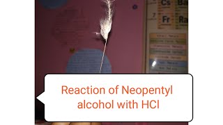 Reaction between Neopentyl alcohol and hydrochloric acid।। Rearrangement reaction Neopentyl alcoho।। [upl. by Zandt525]