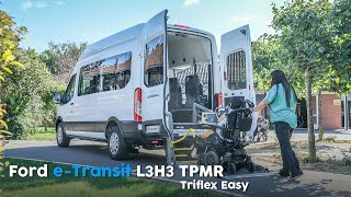 Ford ETransit L3H3 TPMR Triflex Easy un minibus électrique innovant et polyvalent [upl. by Assilram836]