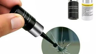 Cracked AutomotiveMirror Glass Nano Repair Fluid  Windshield Resin Crack Tool Kit [upl. by Lechar224]