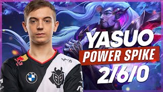 The 260 Yasuo POWERSPIKE Is CRAZY  G2 Caps [upl. by Aidyn615]