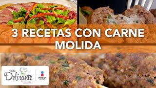 3 recetas con carne molida  Cocina Delirante [upl. by Lleroj]