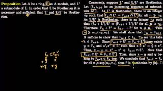 Properties of Noetherian Modules [upl. by Nevarc]