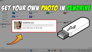 How to Set Your Own Photo from Pendrive in Windows PC [upl. by Anelhtac]