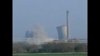 Richborough Power Station Demolition slow motion [upl. by Eilak]