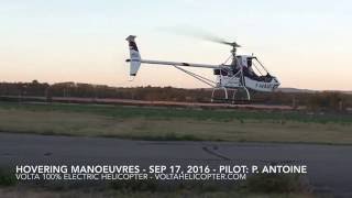 Volta 100 Electric Helicopter  Hovering manoeuvres  Sep 17 2016 [upl. by Rodolph219]