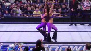 SMACKDOWN 090123 The Bella Twins vs Michelle amp Natalya [upl. by Katha]