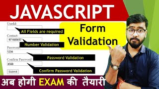 Form Validation in JavaScript  Complete Form Validation  JavaScript Tutorial [upl. by Llehcam]