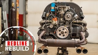 Volkswagen Beetle Aircooled Flatfour Engine Rebuild TimeLapse  Redline Rebuild  S1E7 [upl. by Naic]