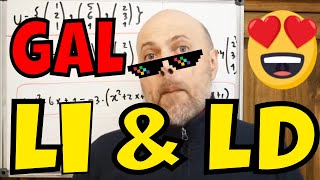 🔴▶ CONJUNTOS LINEALMENTE INDEPENDIENTES Y DEPENDIENTES LI LD ALGEBRA LINEAL ESPACIOS VECTORIALES [upl. by Maltz627]