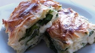 Ispanaklı Peynirli Börek  Peynirli Börek Tarifi  Ispanaklı Börek Nasıl Yapılır [upl. by Gordy]